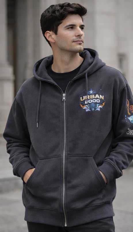 Urban 2000 Y2K Zip-Up Hoodie
