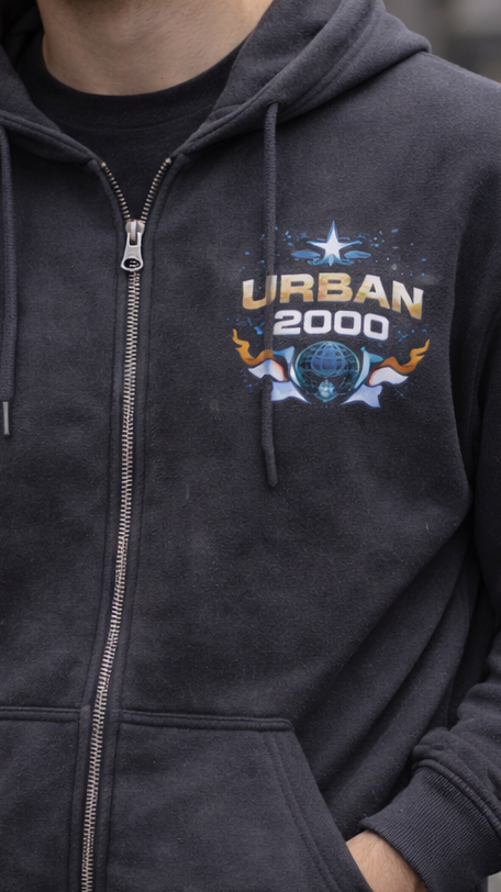 Urban 2000 Y2K Zip-Up Hoodie