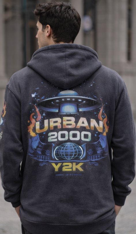 Urban 2000 Y2K Zip-Up Hoodie