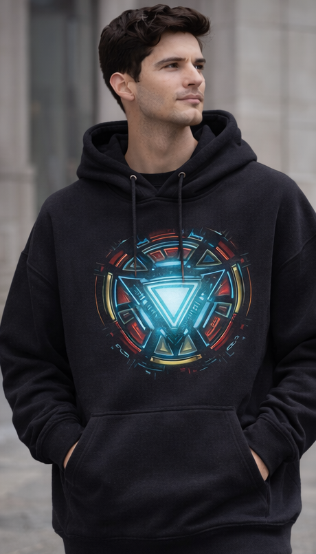 Tech Arc Reactor Hoodie - Futuristic Design