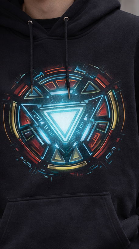 Tech Arc Reactor Hoodie - Futuristic Design