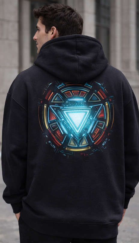 Tech Arc Reactor Hoodie - Futuristic Design